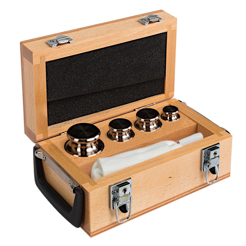 Cylindrique, ensembles (1 kg - 5 kg), boîte en bois