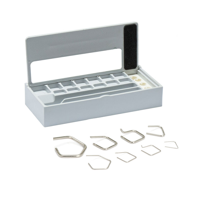 Le fil en acier, ensemble (1 mg - 500 mg), boîte plastique