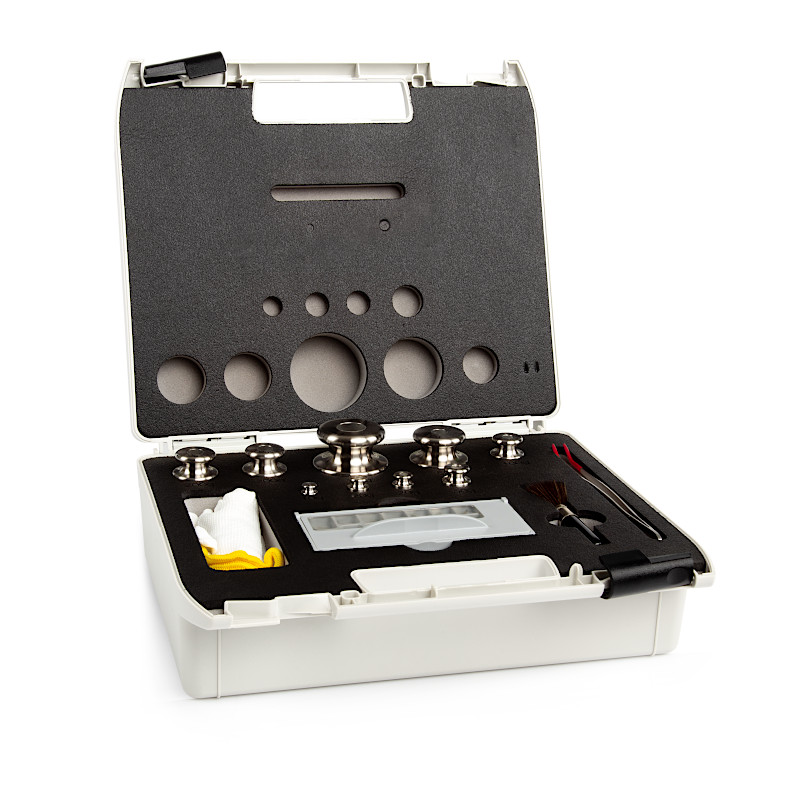 Poids de classe M1, cylindrique à bouton, ensemble (1 mg - 2 kg), boîte plastique