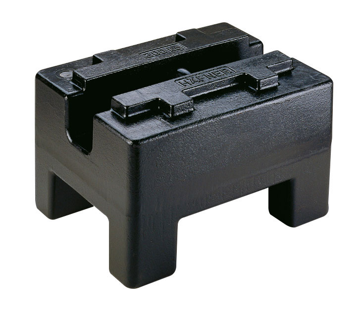Poids de la classe M1 - rectangulaire, noir - 2000 kg