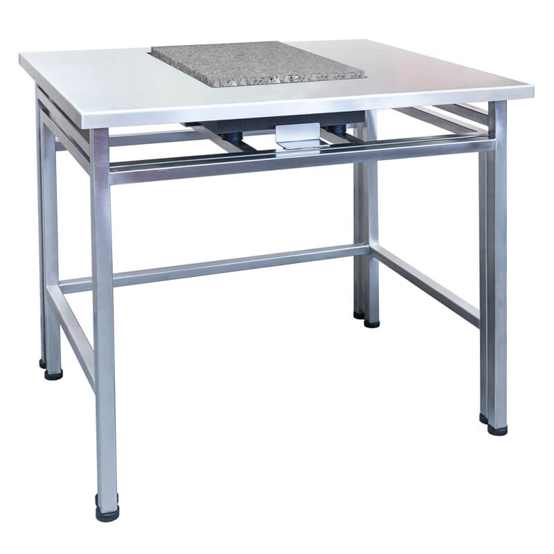 Table de laboratoire antivibratoire en acier inoxydable SAL/H/PLUS pour balances de la série PLUS